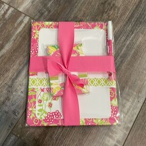 Lilly Pulitzer White Board in Bloomers & Pocket Pad in Havana Good Time NWT
